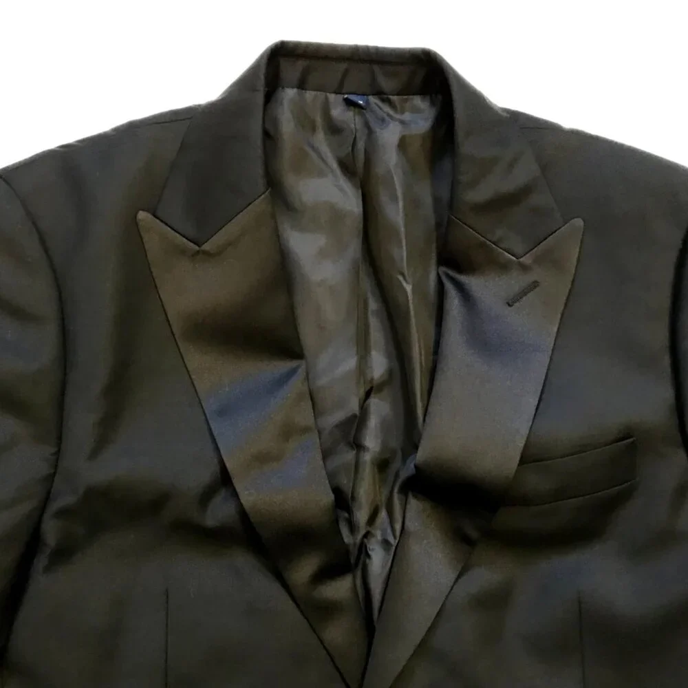 NWT JCREW Thompson Tuxedo Peal Lapel Jacket Mens 38 S Black Wool Slim Fit AZ235